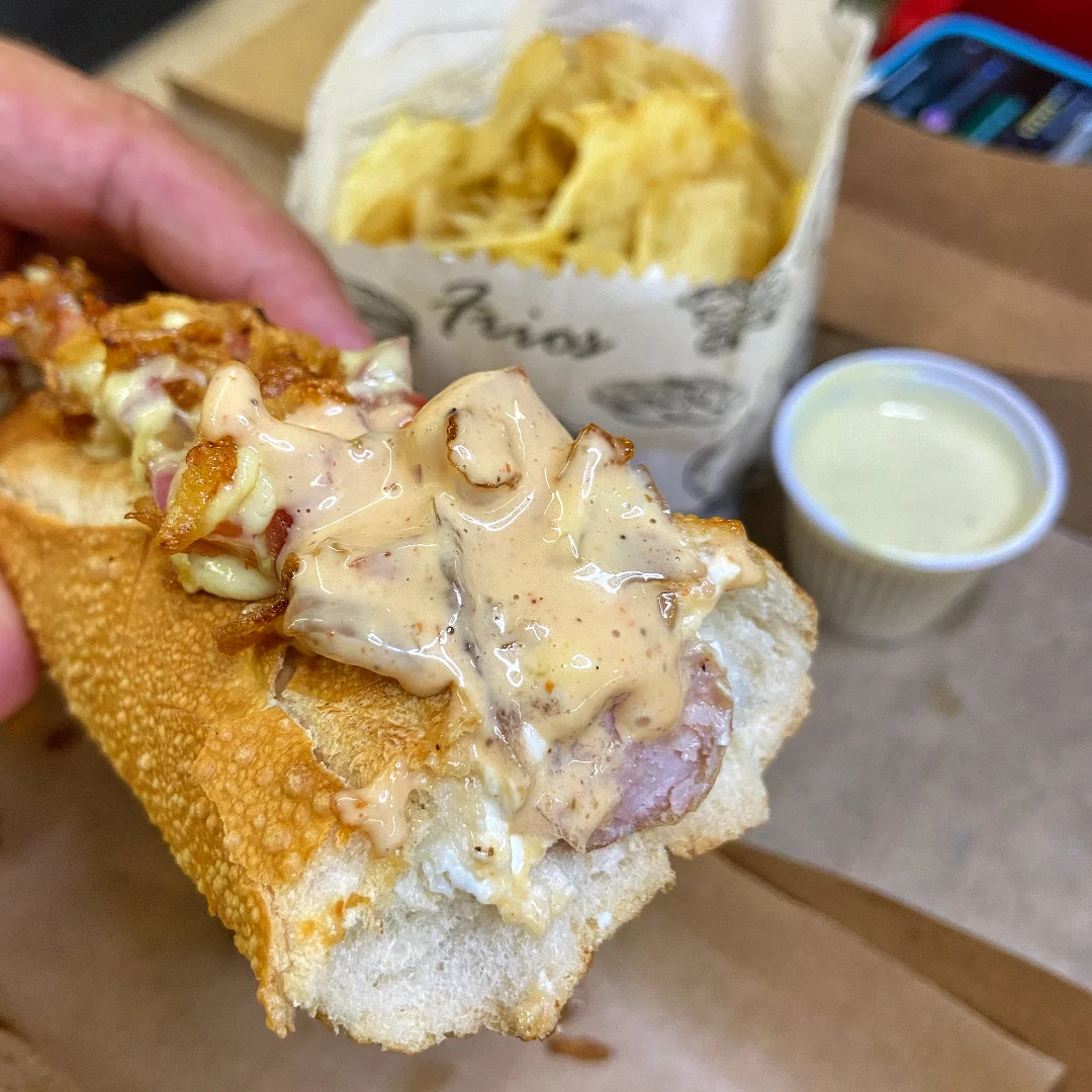 Baguete Grand Baguet com cogumelos e queijo